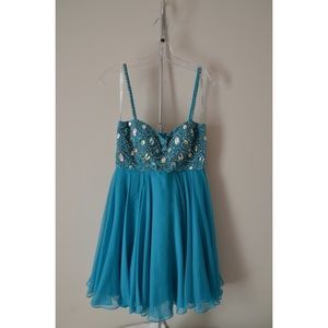 Teal blue Sherri Hill Prom/formal dress